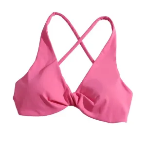 Women's Cross Back Pleated Sport Bra - Athletic Tank Top for Fitness - Sexy Hollow Workout Vest
