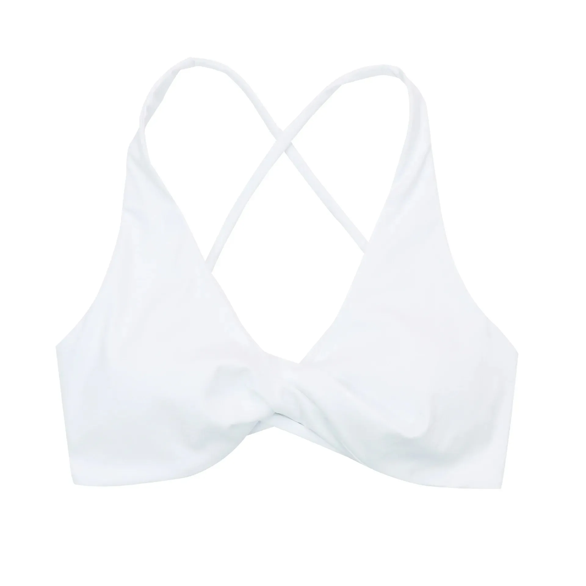 Women's Cross Back Pleated Sport Bra - Athletic Tank Top for Fitness - Sexy Hollow Workout Vest