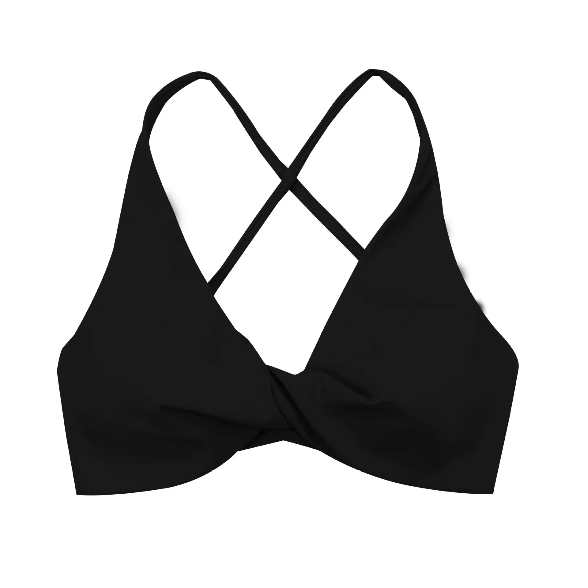 Women's Cross Back Pleated Sport Bra - Athletic Tank Top for Fitness - Sexy Hollow Workout Vest