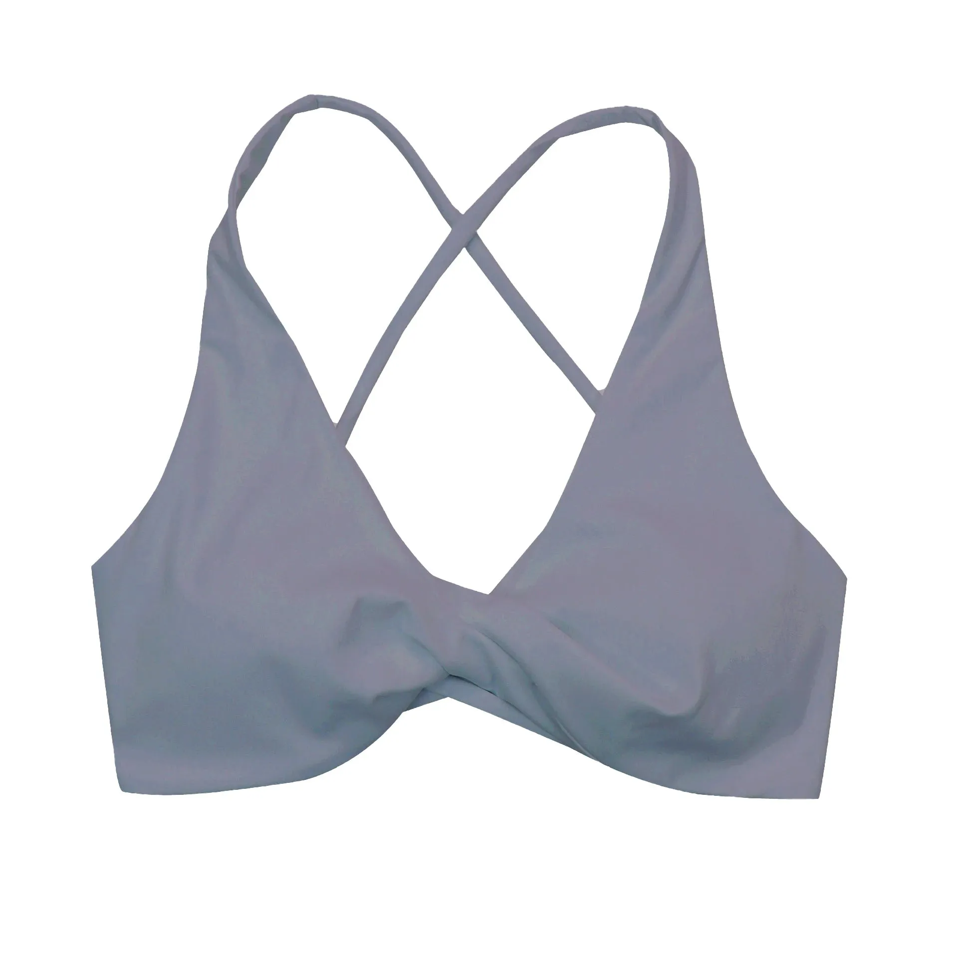 Women's Cross Back Pleated Sport Bra - Athletic Tank Top for Fitness - Sexy Hollow Workout Vest