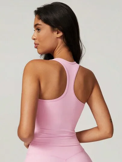 Women's High Elasticity Cup Top Yoga Suit – Sports Vest for Home & Fitness
