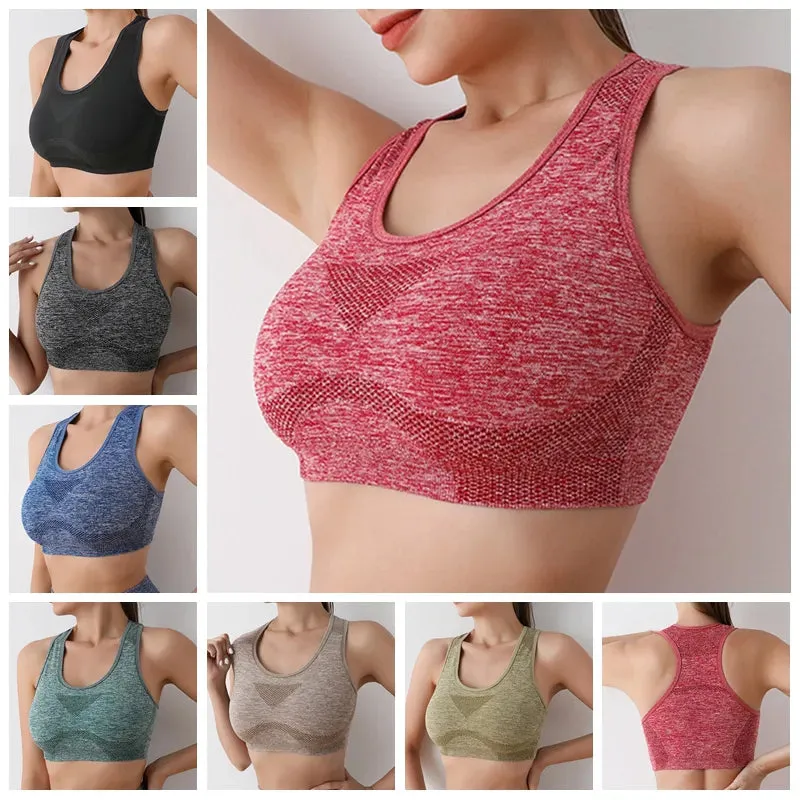 Women's High Shockproof Yoga Sports Bra - Quick-Drying Gym Running Vest