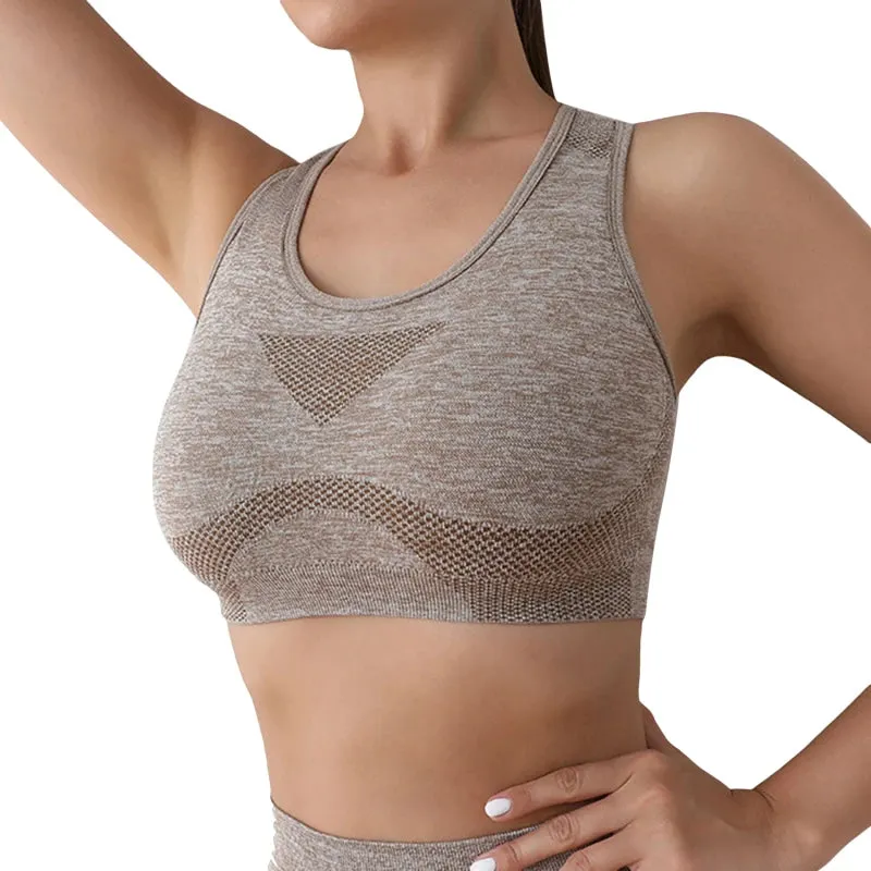 Women's High Shockproof Yoga Sports Bra - Quick-Drying Gym Running Vest