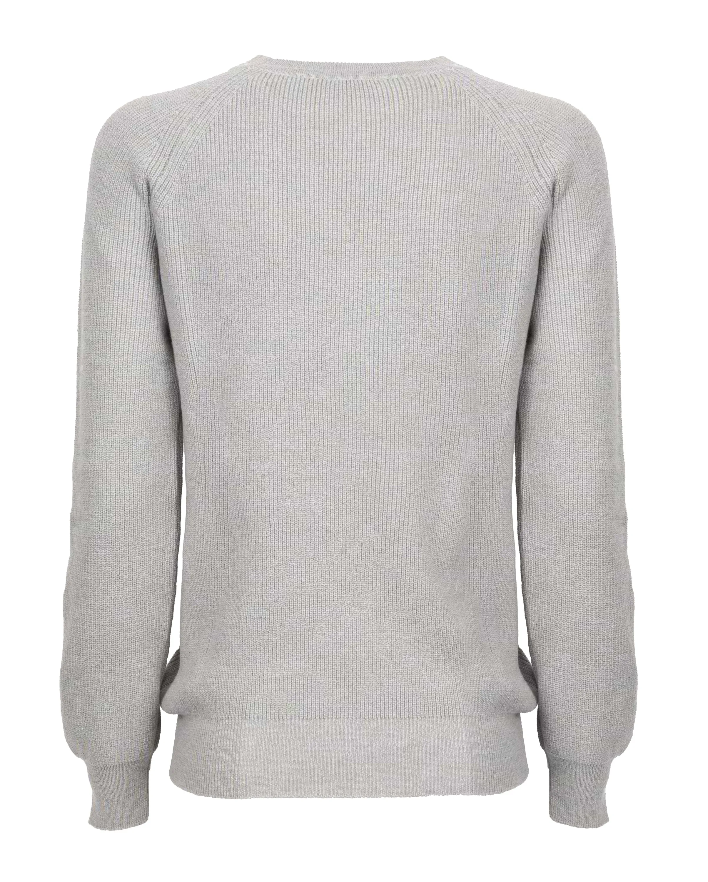 Women's Merino-Cashmere Brioche Rib Sweatshirt Light Gray