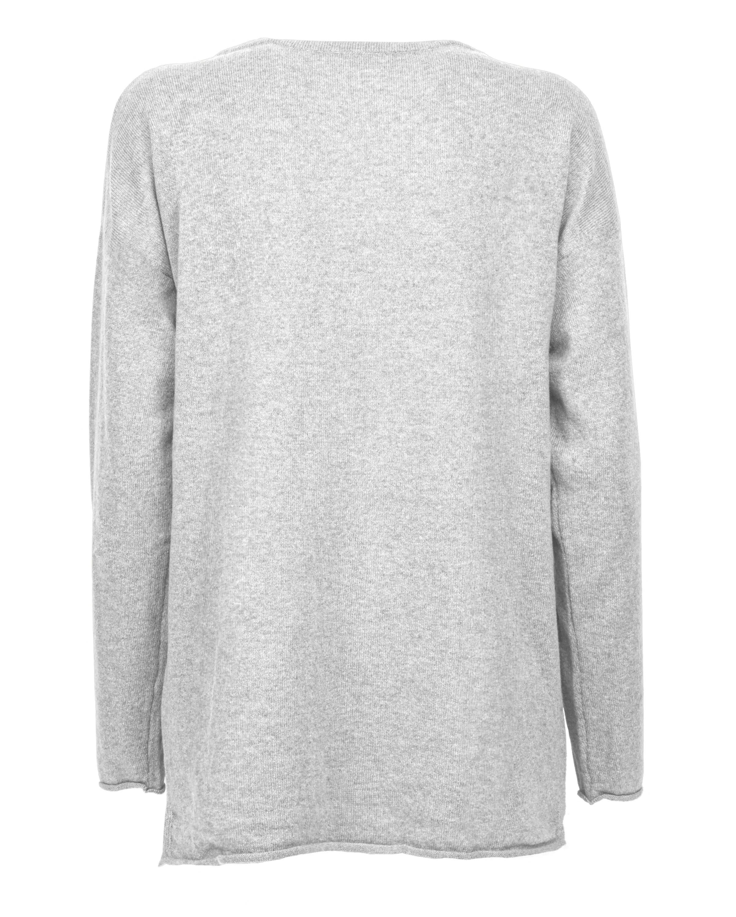 Women's Pure Cashmere Maxi Boat Neck Light Gray