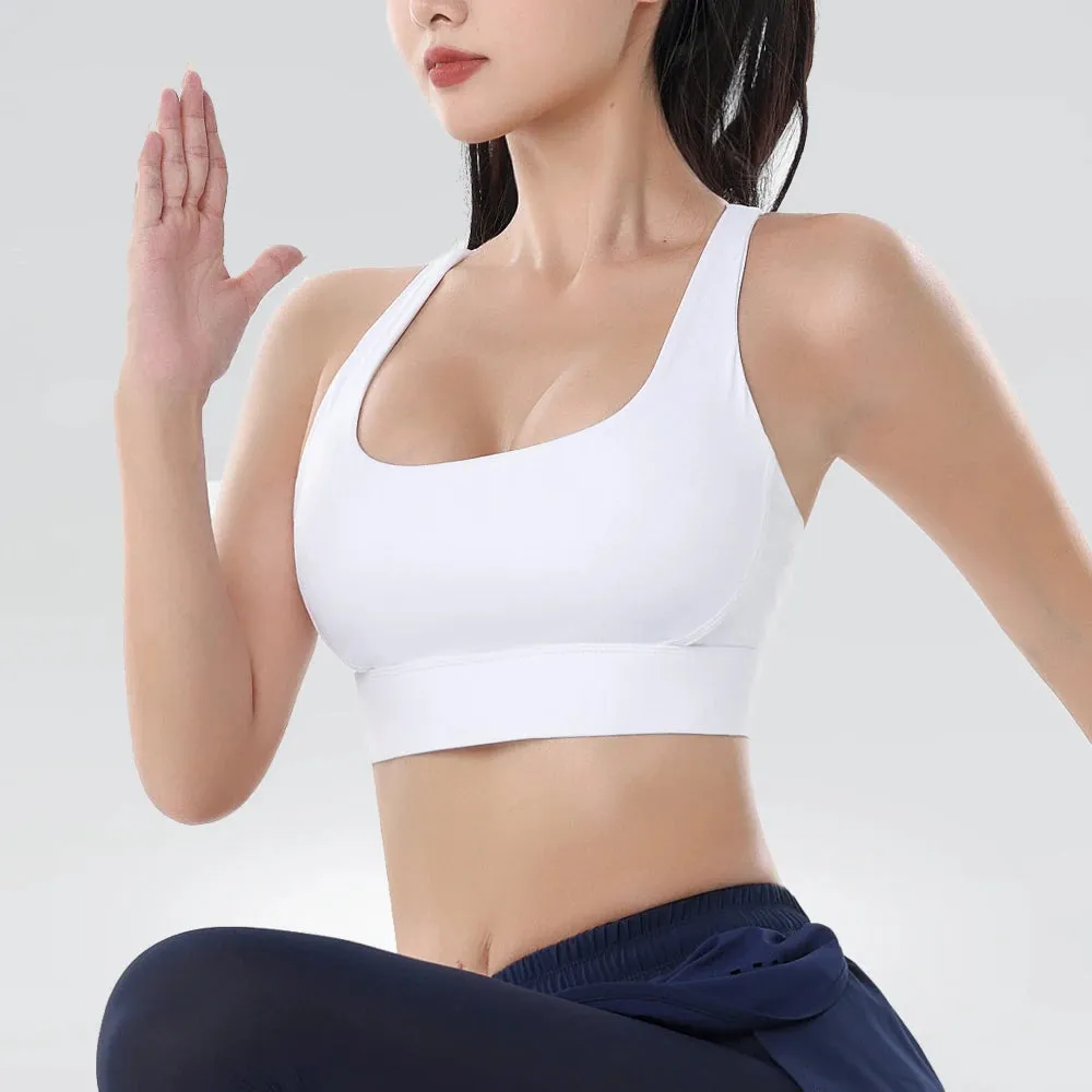 Women's Sports Yoga Vest Fitness Bra - Shockproof Cross Back Beauty Back Design