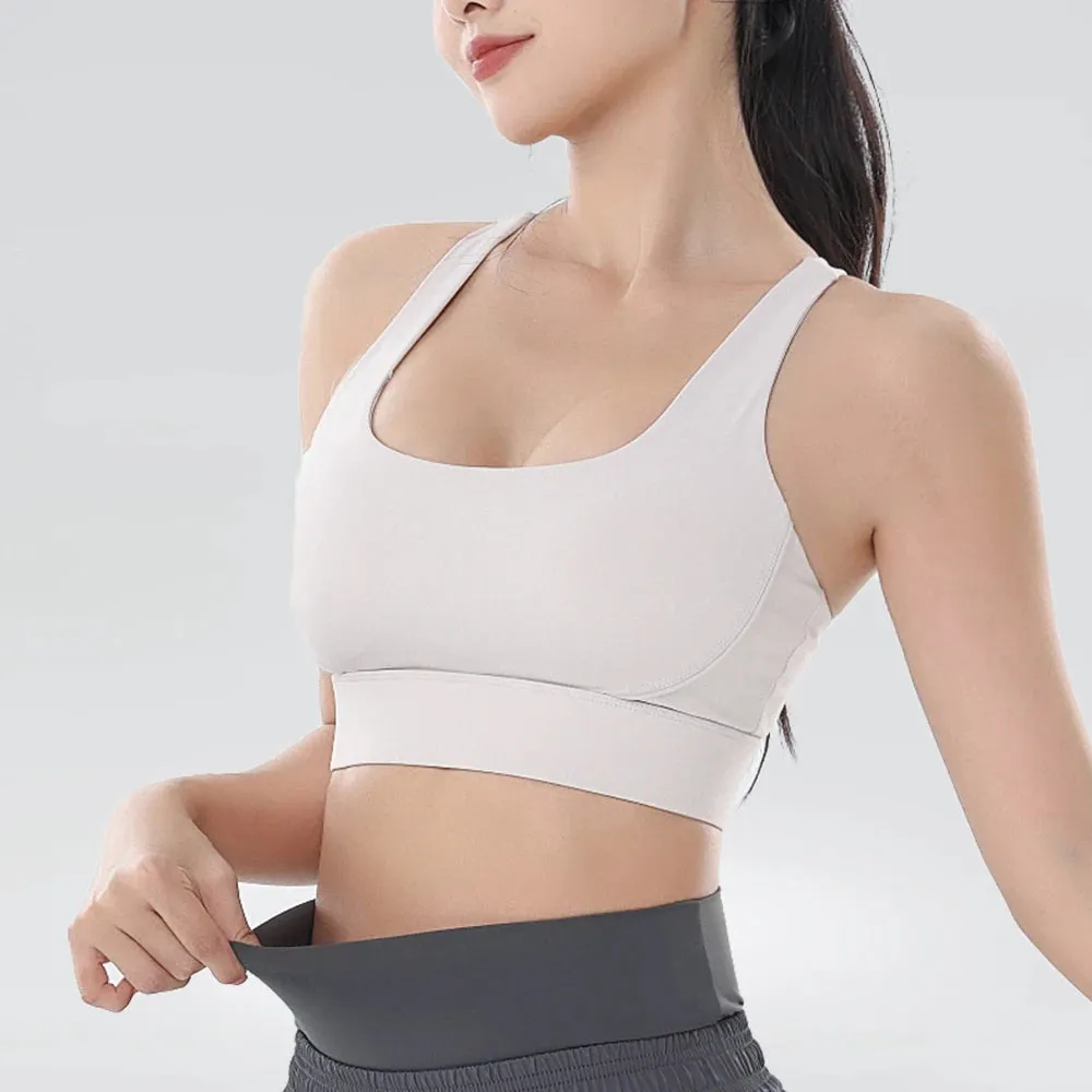 Women's Sports Yoga Vest Fitness Bra - Shockproof Cross Back Beauty Back Design