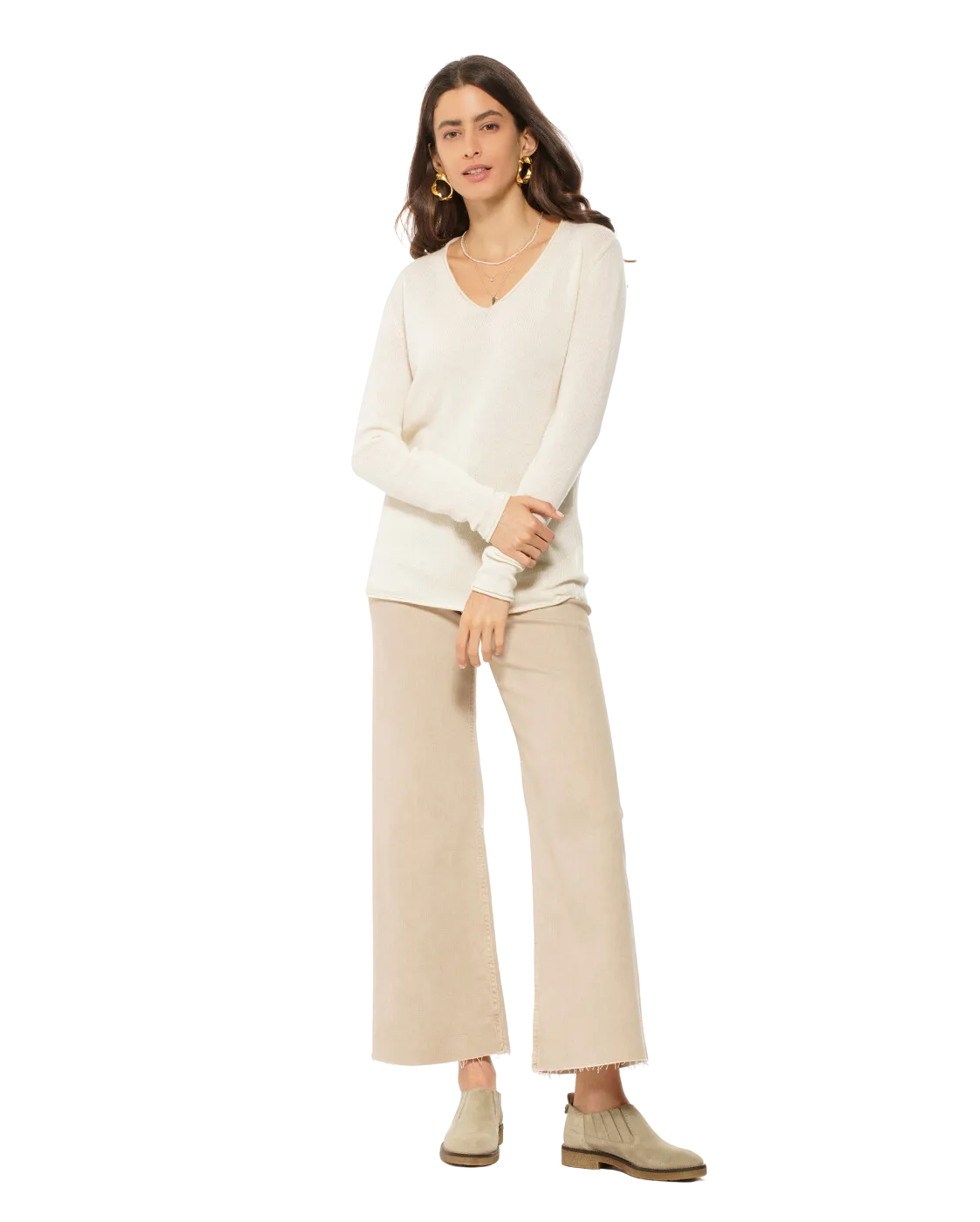Women's Ultra-Light Cashmere V-Neck Sweater Pastel Blue