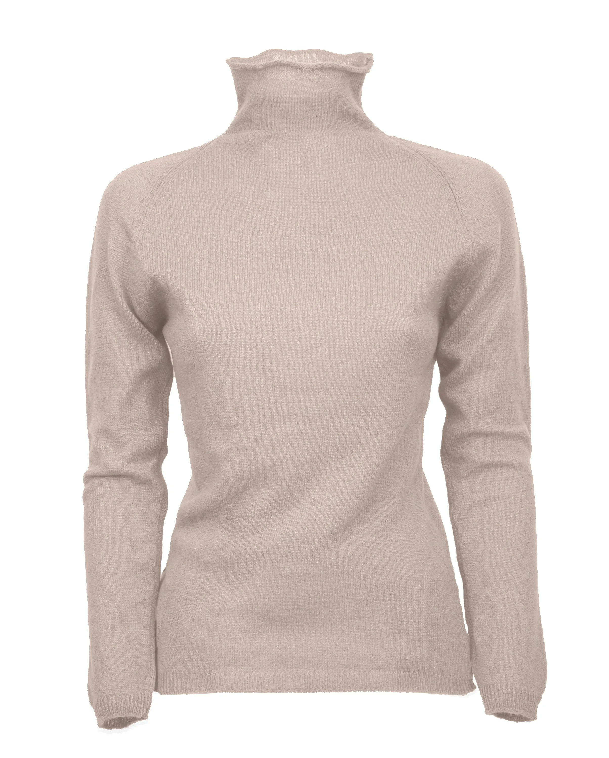 Women's Ultralight Cashmere Raglan Turtleneck Beige