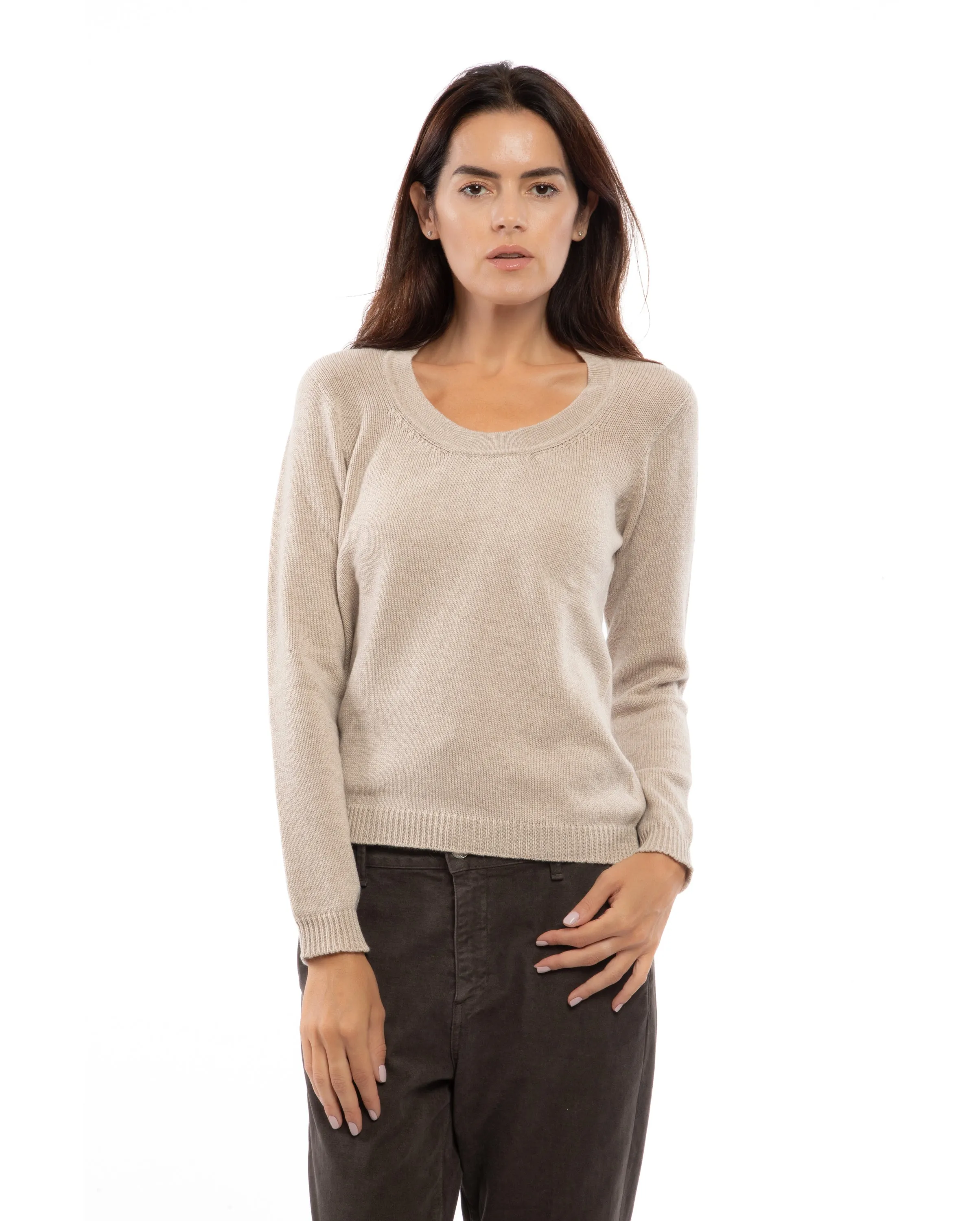 Women's Ultralight Cashmere Scoop Neck Light Gray
