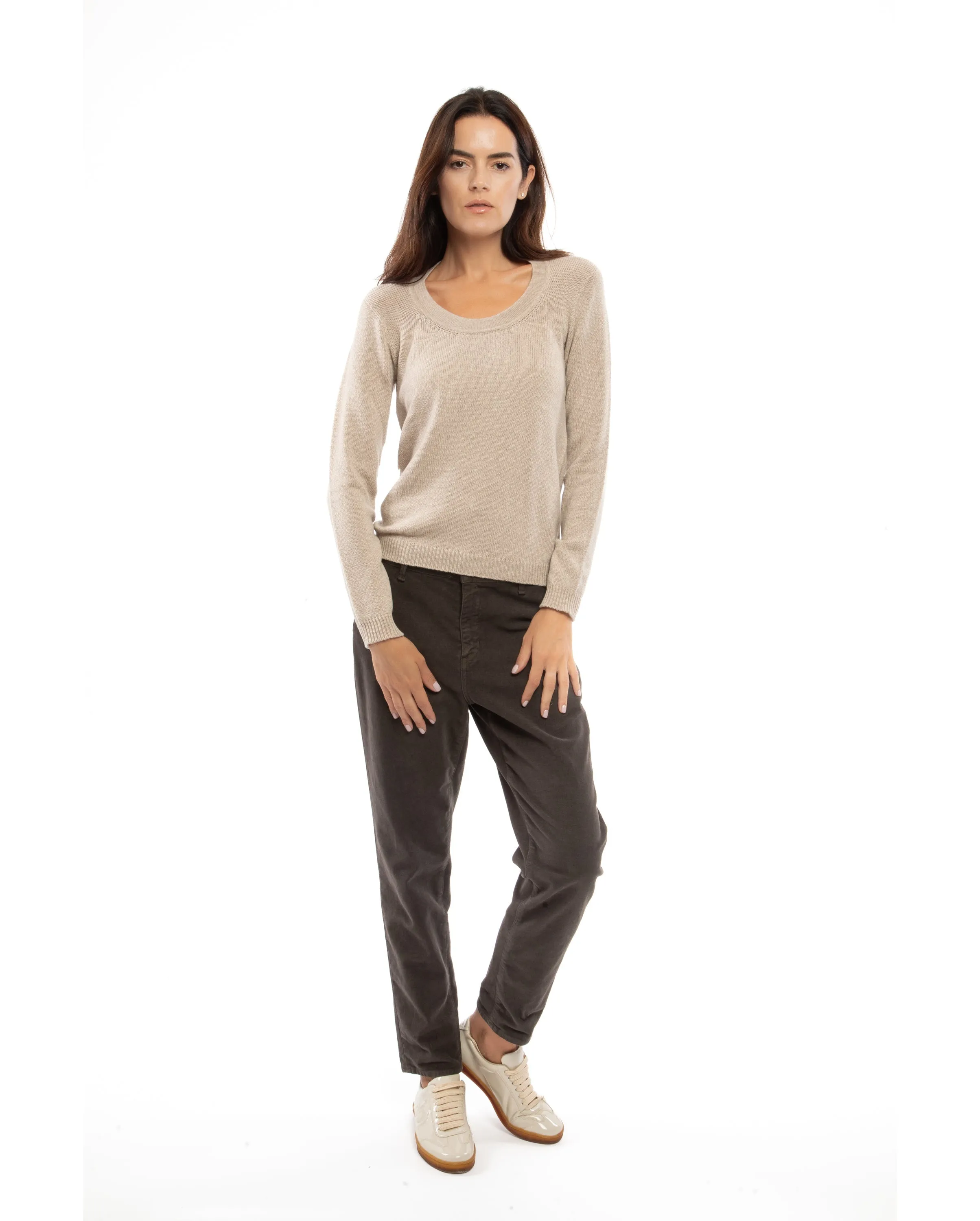 Women's Ultralight Cashmere Scoop Neck Light Gray