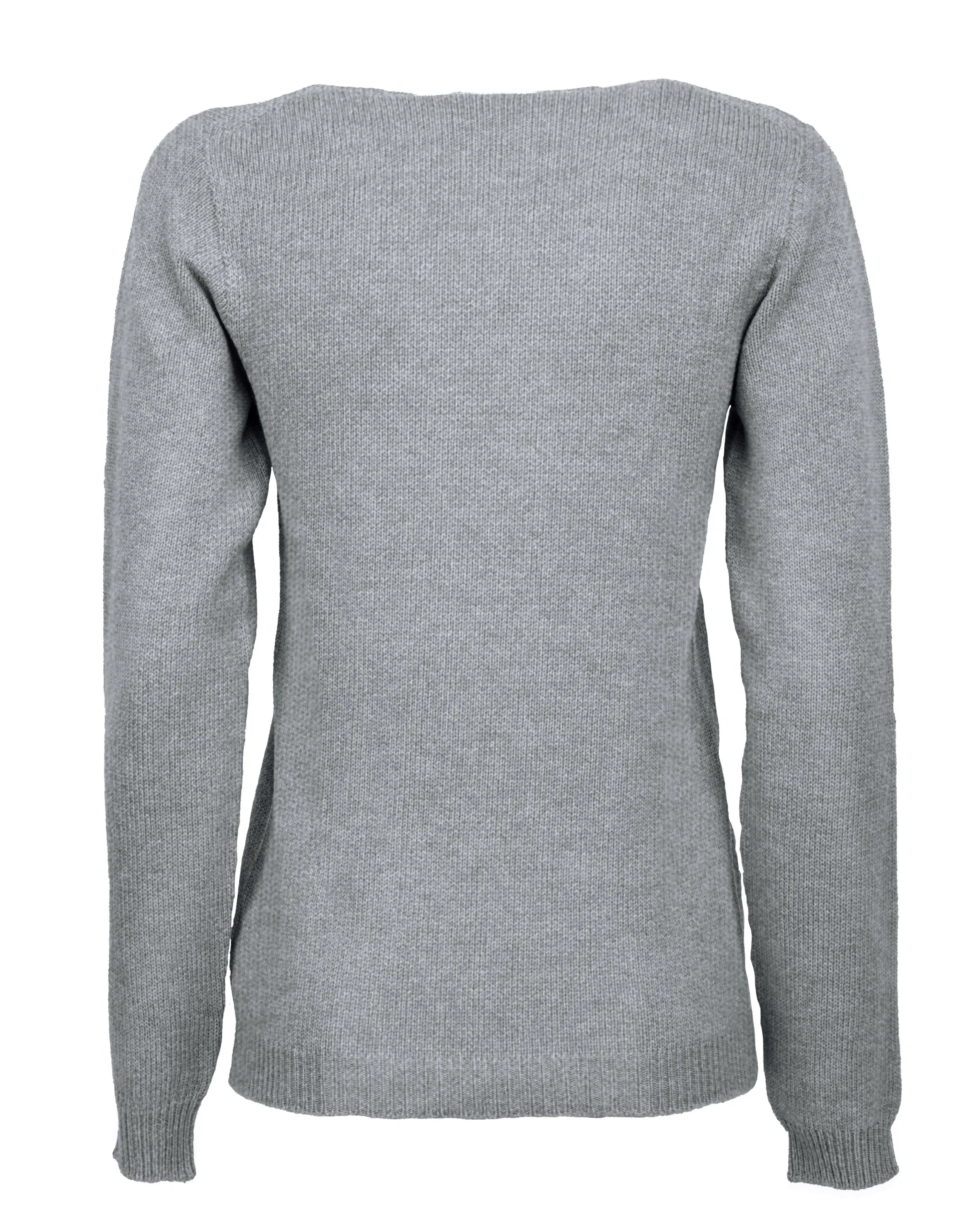 Women's Ultralight Cashmere Scoop Neck Melange Gray