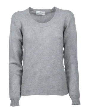 Women's Ultralight Cashmere Scoop Neck Melange Gray