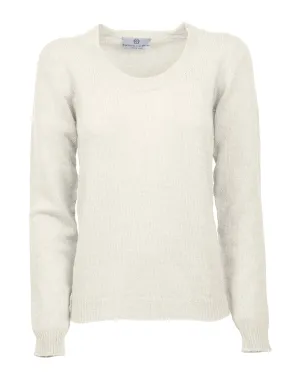Women's Ultralight Cashmere Scoop Neck Milk White