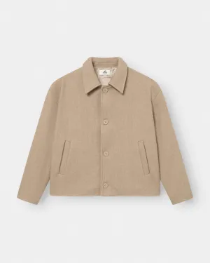 Wool Look Jacket Beige
