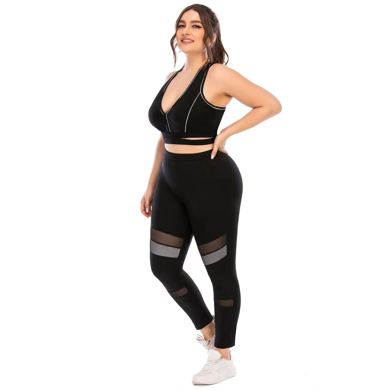 Workout Suits Plus Size Yoga Clothes Tights  Pants trendy
