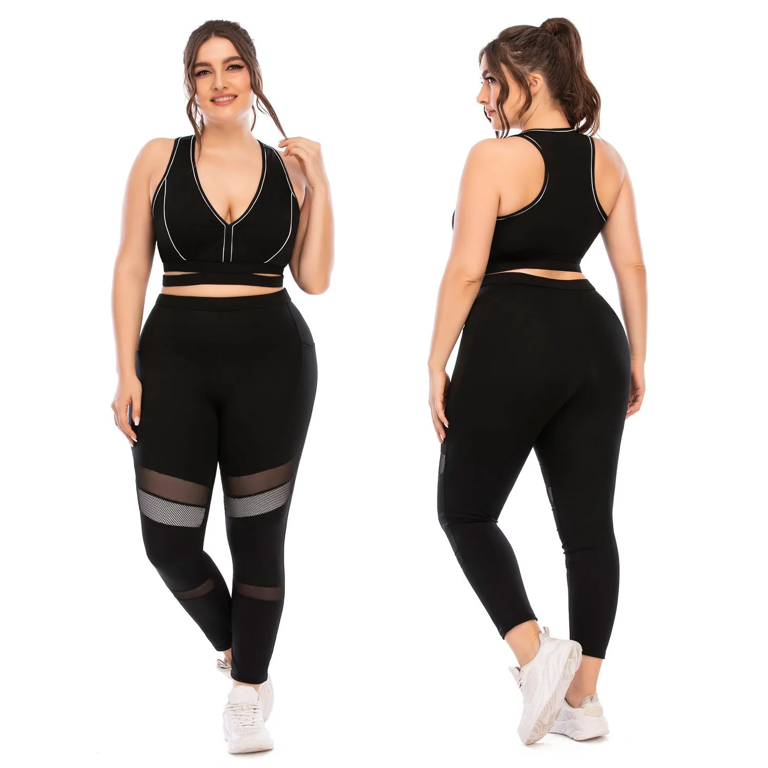 Workout Suits Plus Size Yoga Clothes Tights  Pants trendy