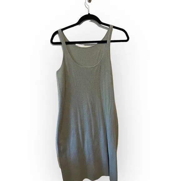 WORTH Scoop Back Midi Tank Dress Light Green sz M