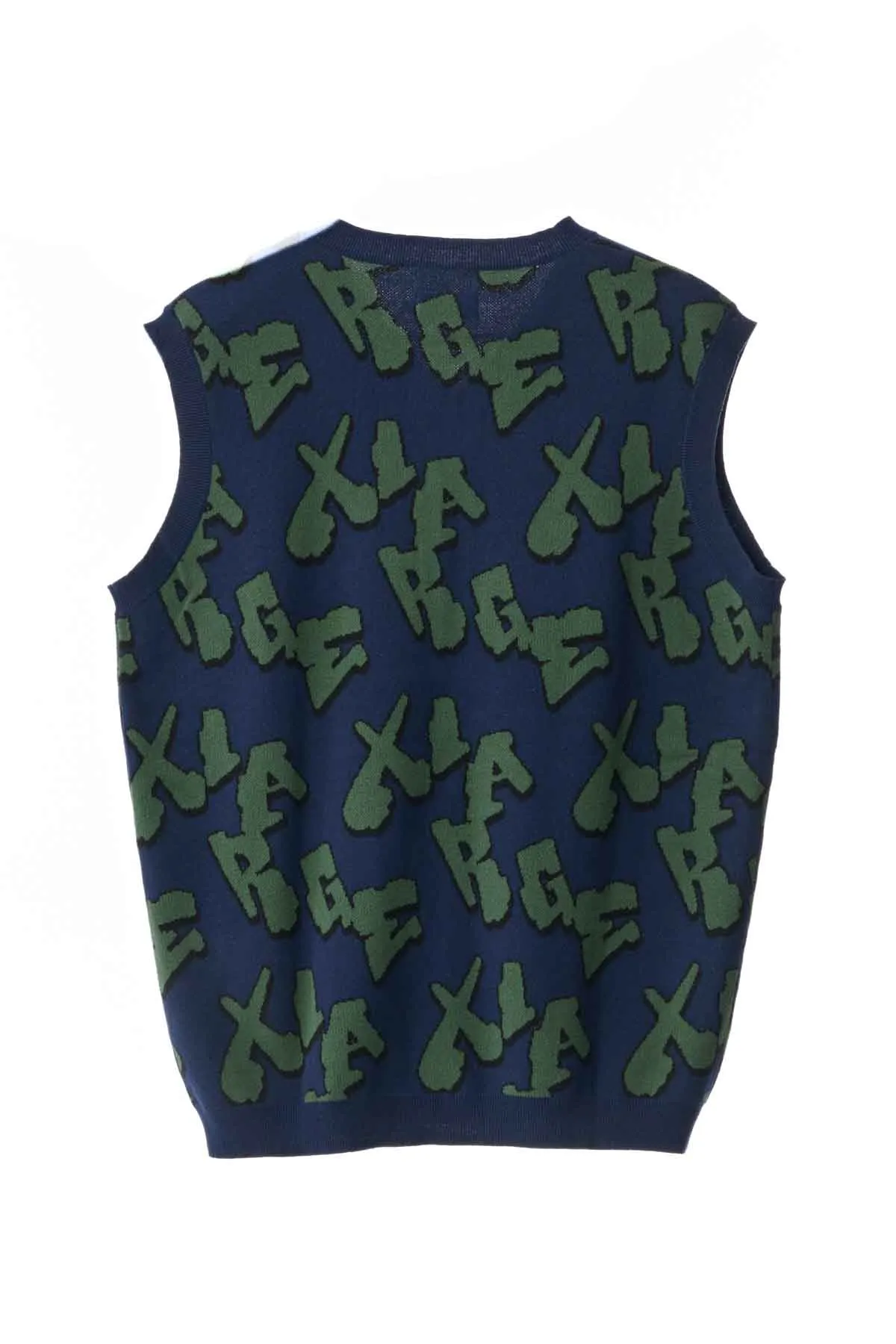 XL DROP KNIT VEST - NAVY