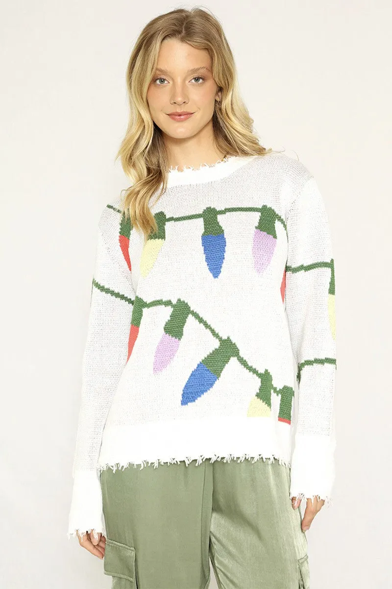 Xmas lights sweater