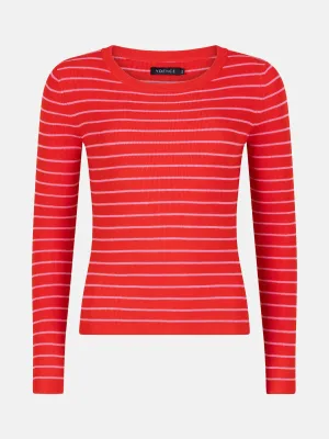 Ydence Knitted top Devina red pink