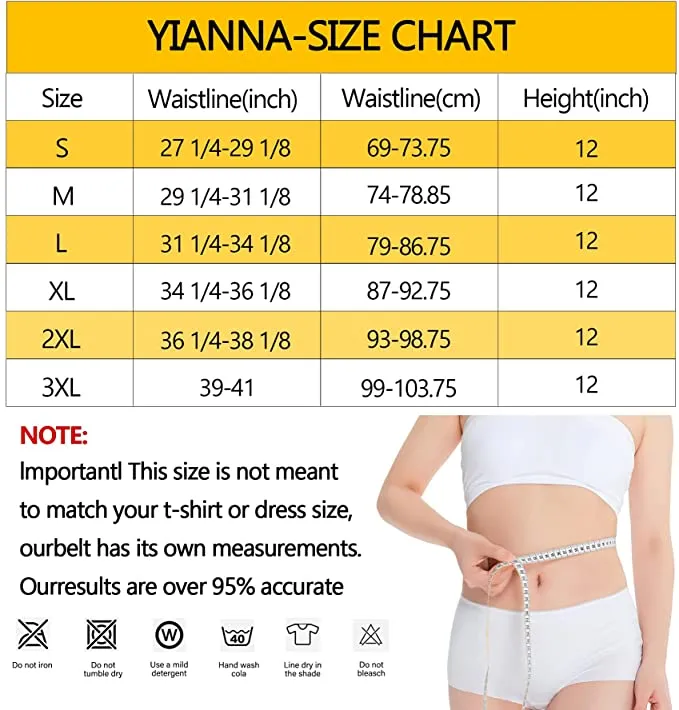 YIANNA Latex Waist Trainer for Women Tummy Control Sweat Vest Slimming Belt Body Shaper, Black, Size Large - Retails $70 