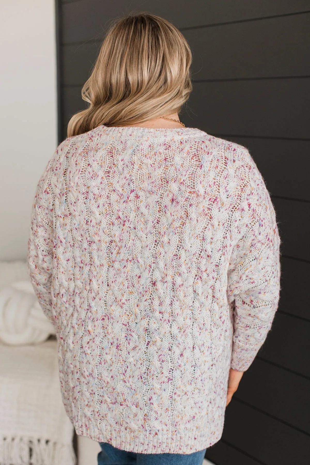 You’re Worth It Sprinkle Knit Sweater- Light Pink