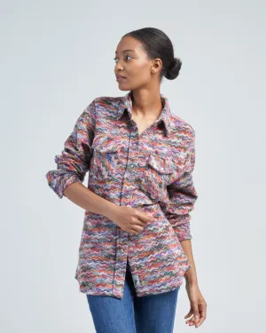 zig zag cashmere shirt