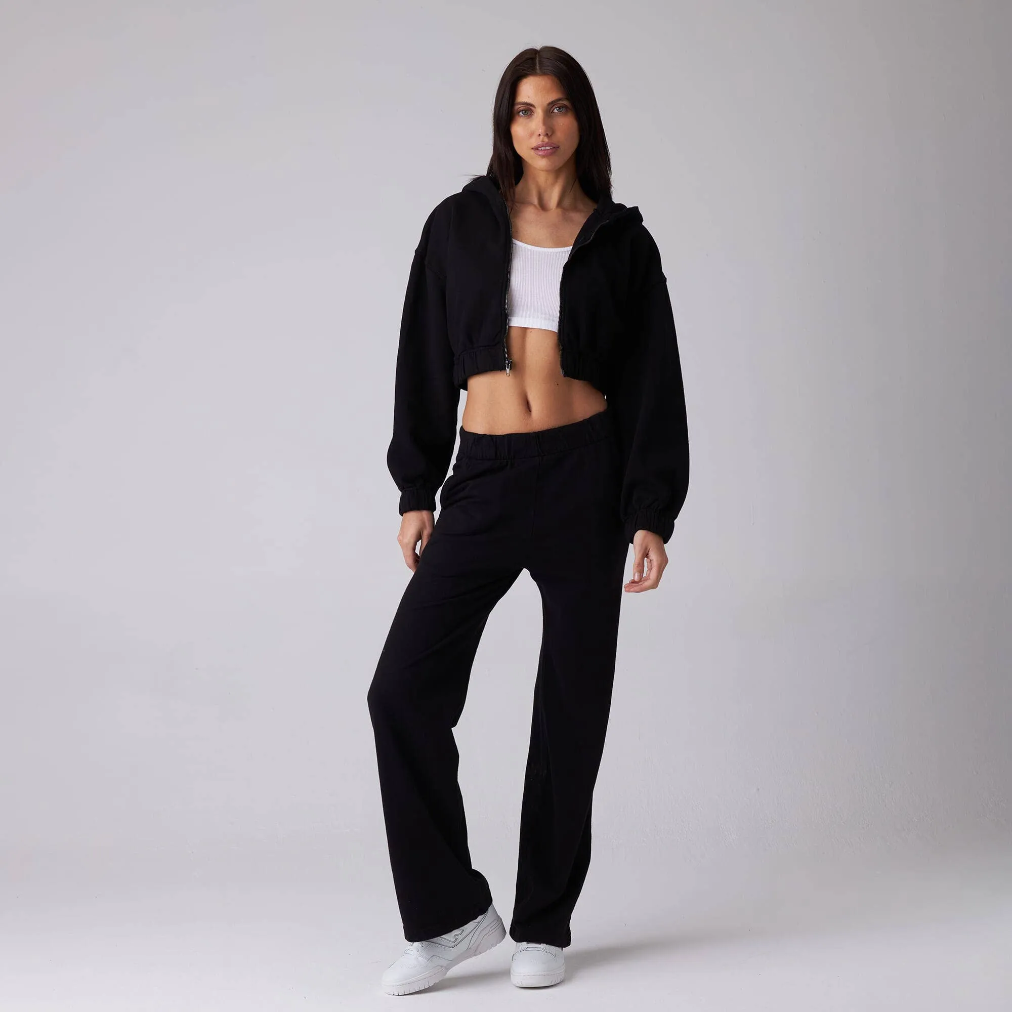 Zip Crop Sweatshirt