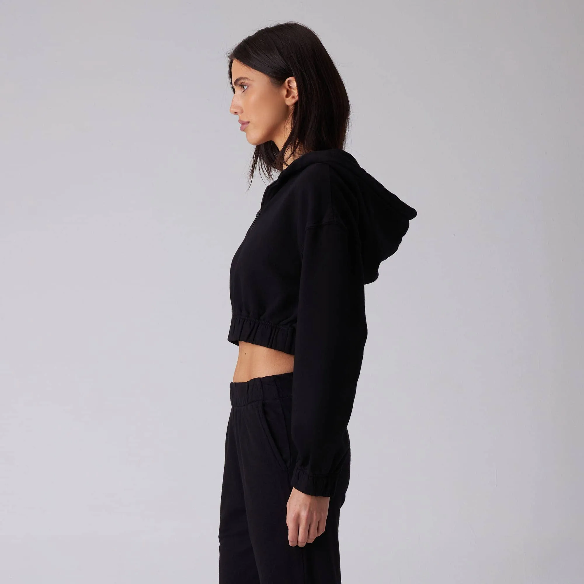 Zip Crop Sweatshirt
