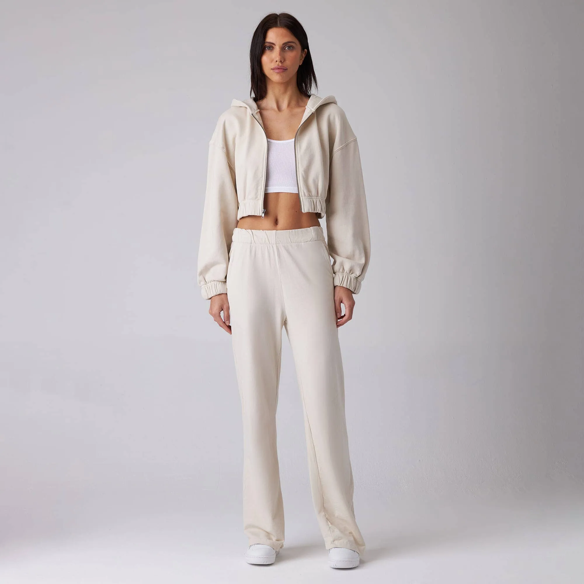 Zip Crop Sweatshirt