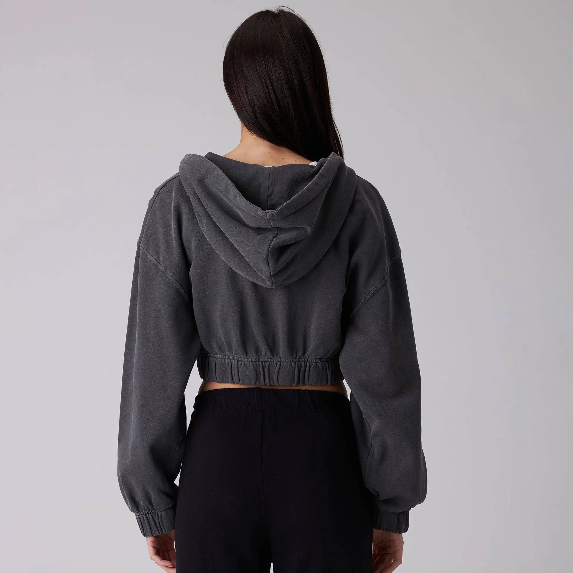 Zip Crop Sweatshirt
