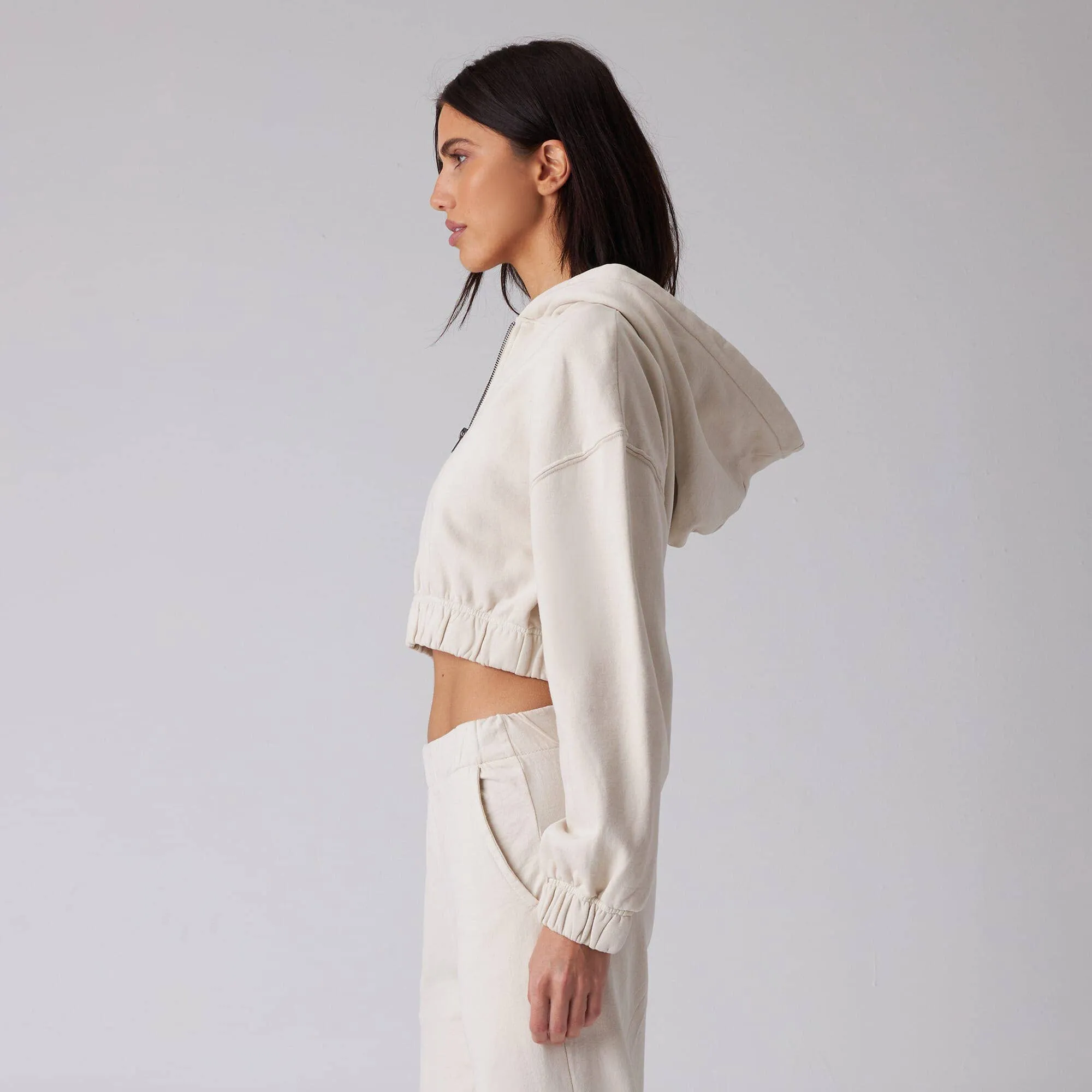 Zip Crop Sweatshirt
