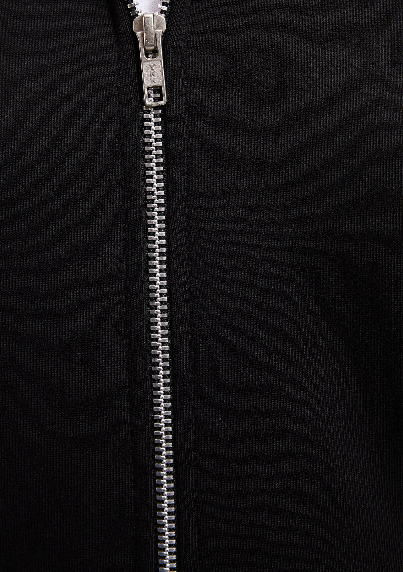 Zip Up Black Hooded Sweatshirt