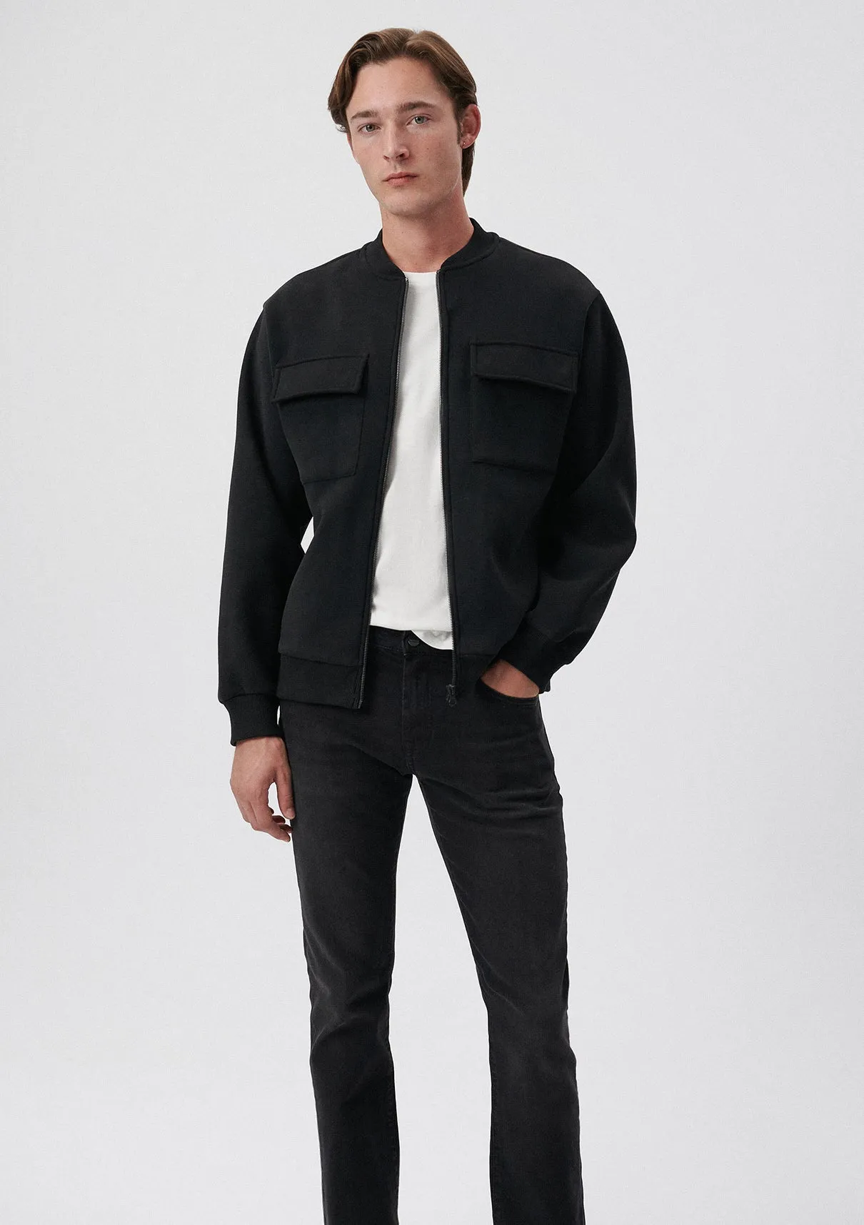Zip Up Black Sweatshirt