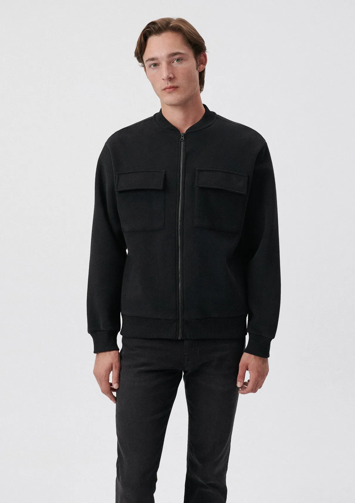 Zip Up Black Sweatshirt