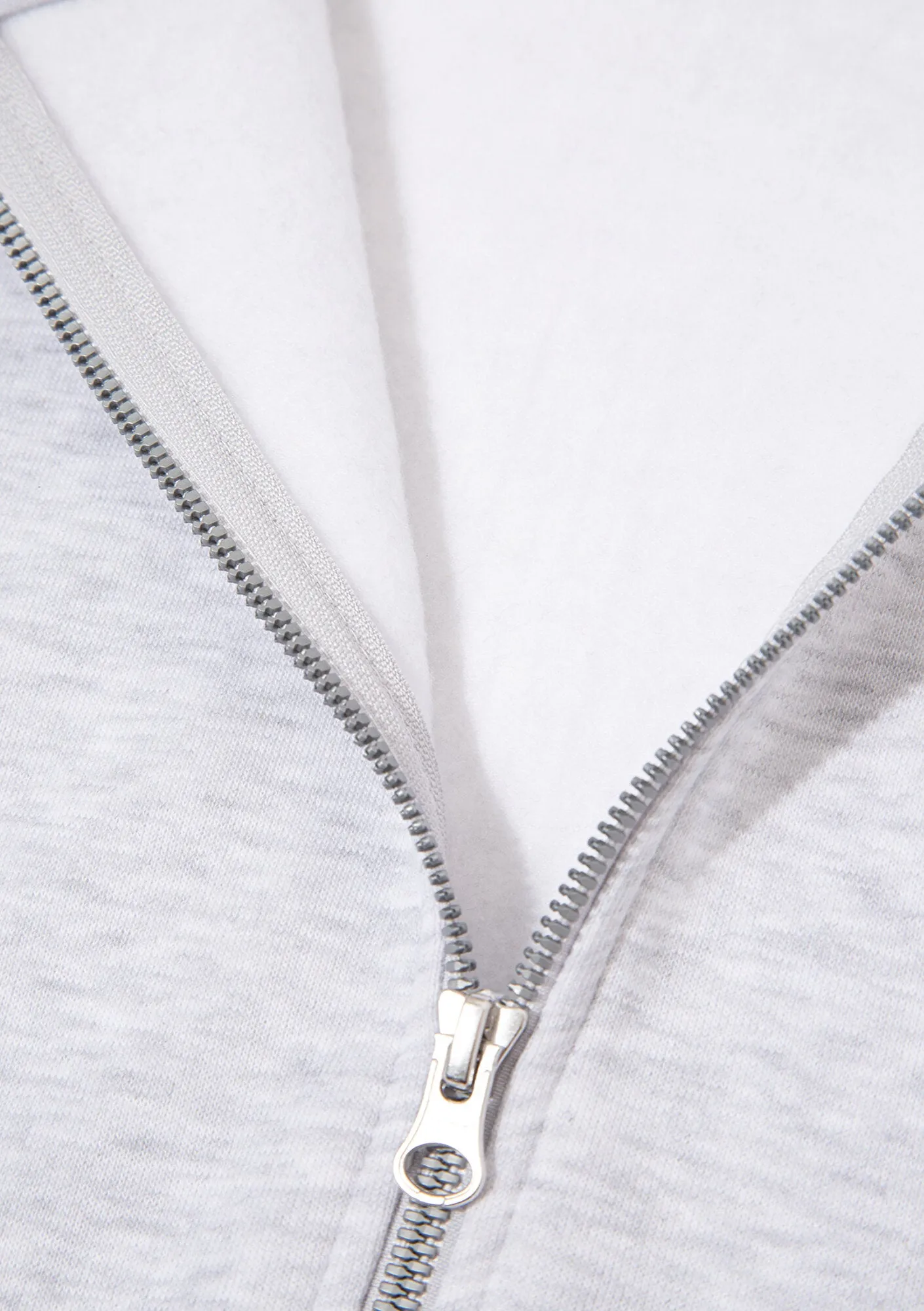 Zip Up Hooded Grey Sweatshirt