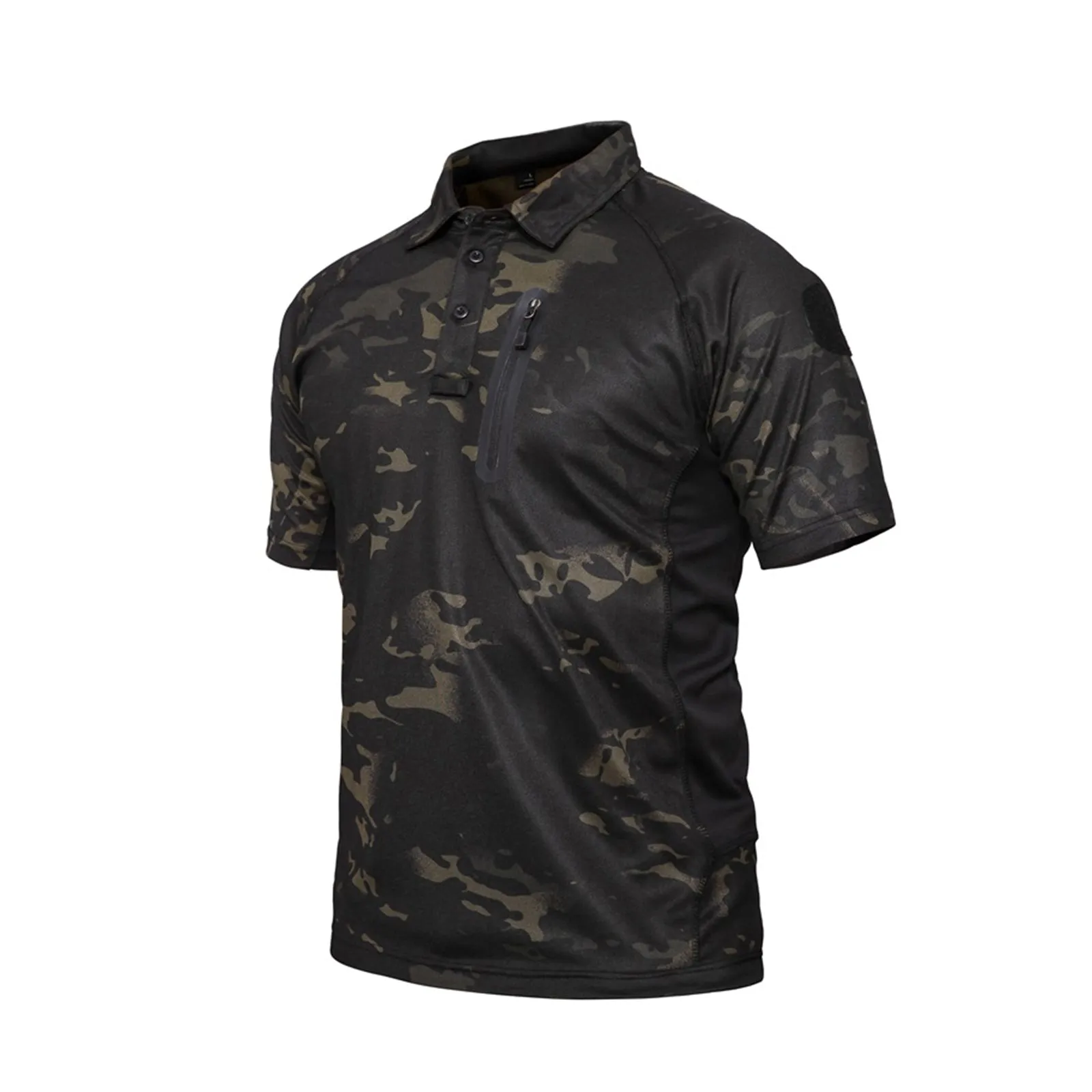 ZIPPER RAGLAN POLO SHIRT