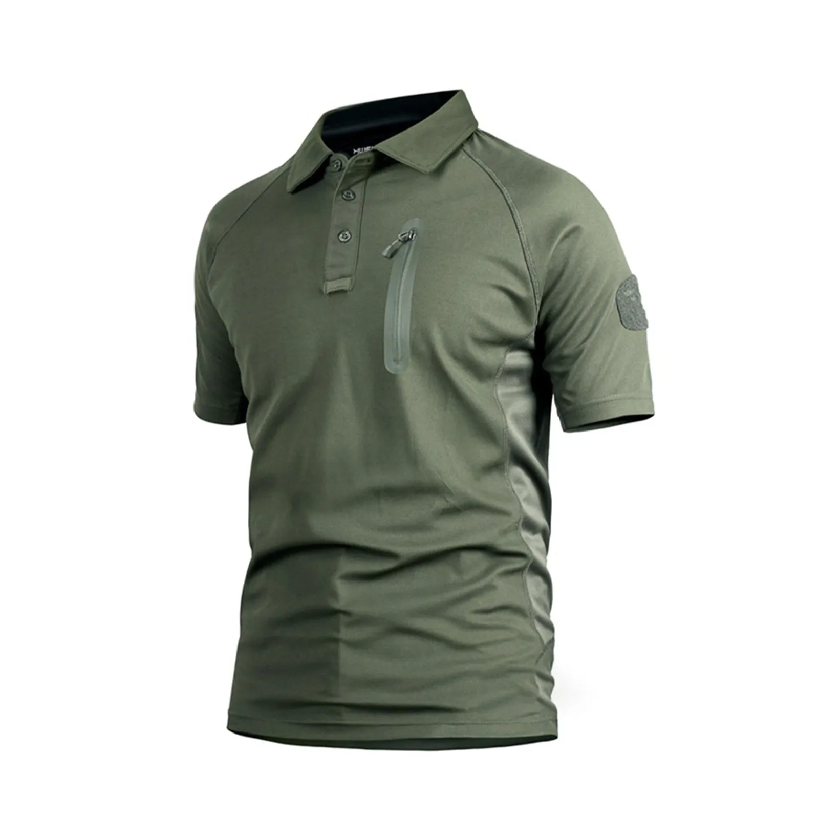 ZIPPER RAGLAN POLO SHIRT